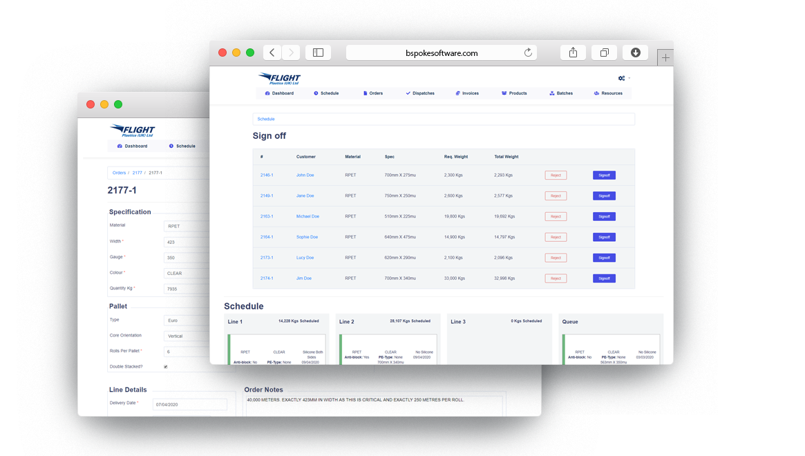 Flight Plastics custom software case study example