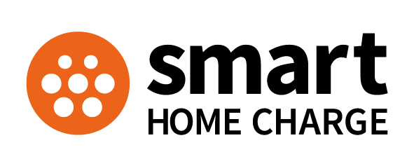 Smart Home Charge logo in orange white and black