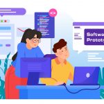 BSPOKE Software - Two developers discussing software prototyping for a bespoke software project