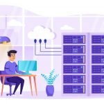 BSPOKE Software - Database System for business, graphic that shows a man in office with database system