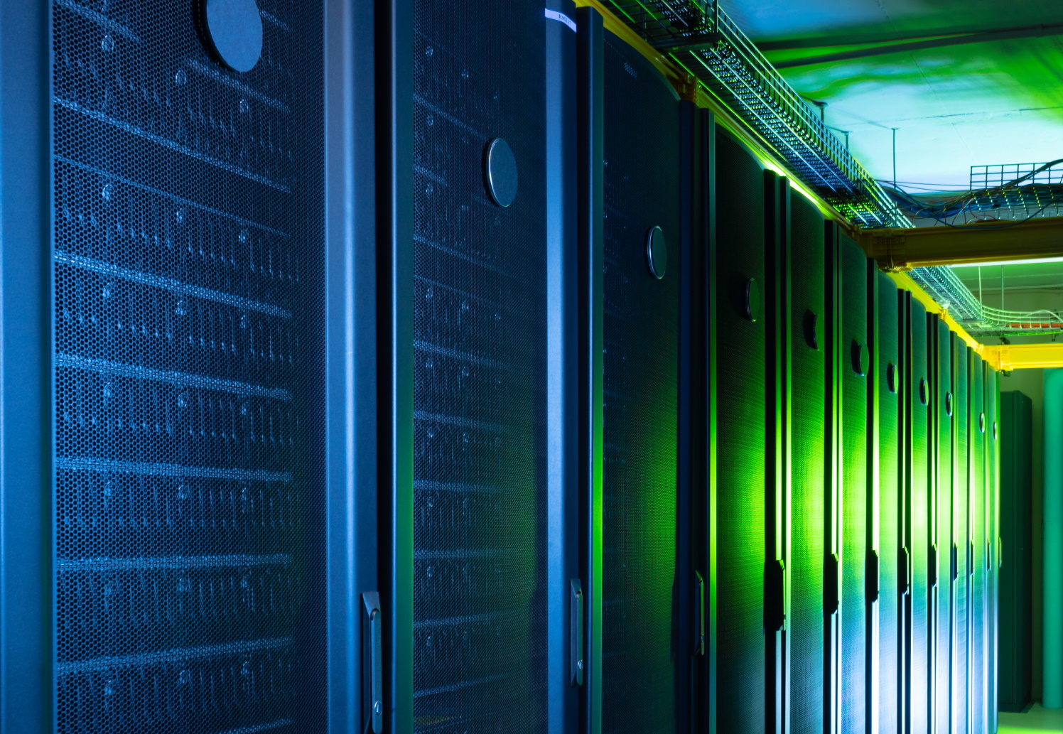 BSPOKE Software - Corridores of servers for cloud hosting business webiste, apps and databases