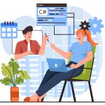 BSPOKE Software - Two developers discussing a custom business software project