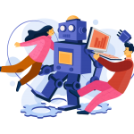 Robot carrying out automated tasks