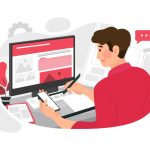 BSPOKE software - software developer graphic creating a location-based application
