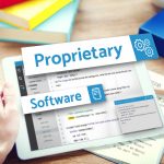 BSPOKE Software - Photo showing a tablet with propriety software running on it.
